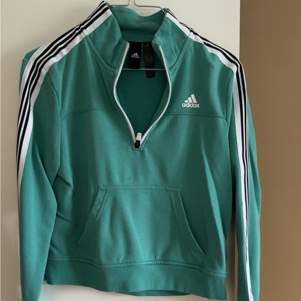 Adidas cropped quarter zip